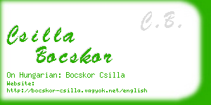 csilla bocskor business card